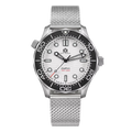 DIVER 007 — Mesh White Wave / Enamel Wave Dial