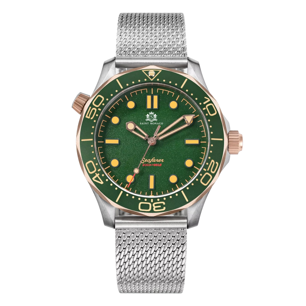 DIVER 007 — Mesh Green / Bronze Bezel