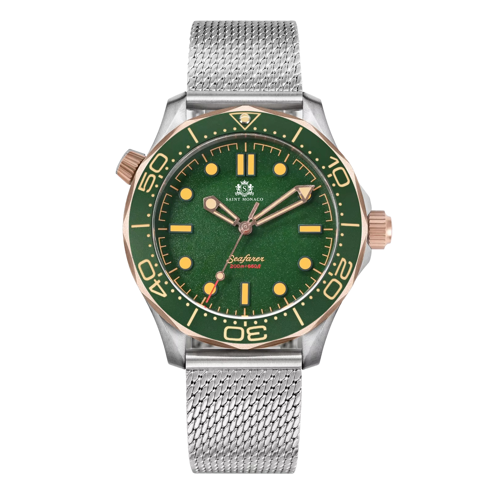DIVER 007 — Mesh Green / Bronze Bezel