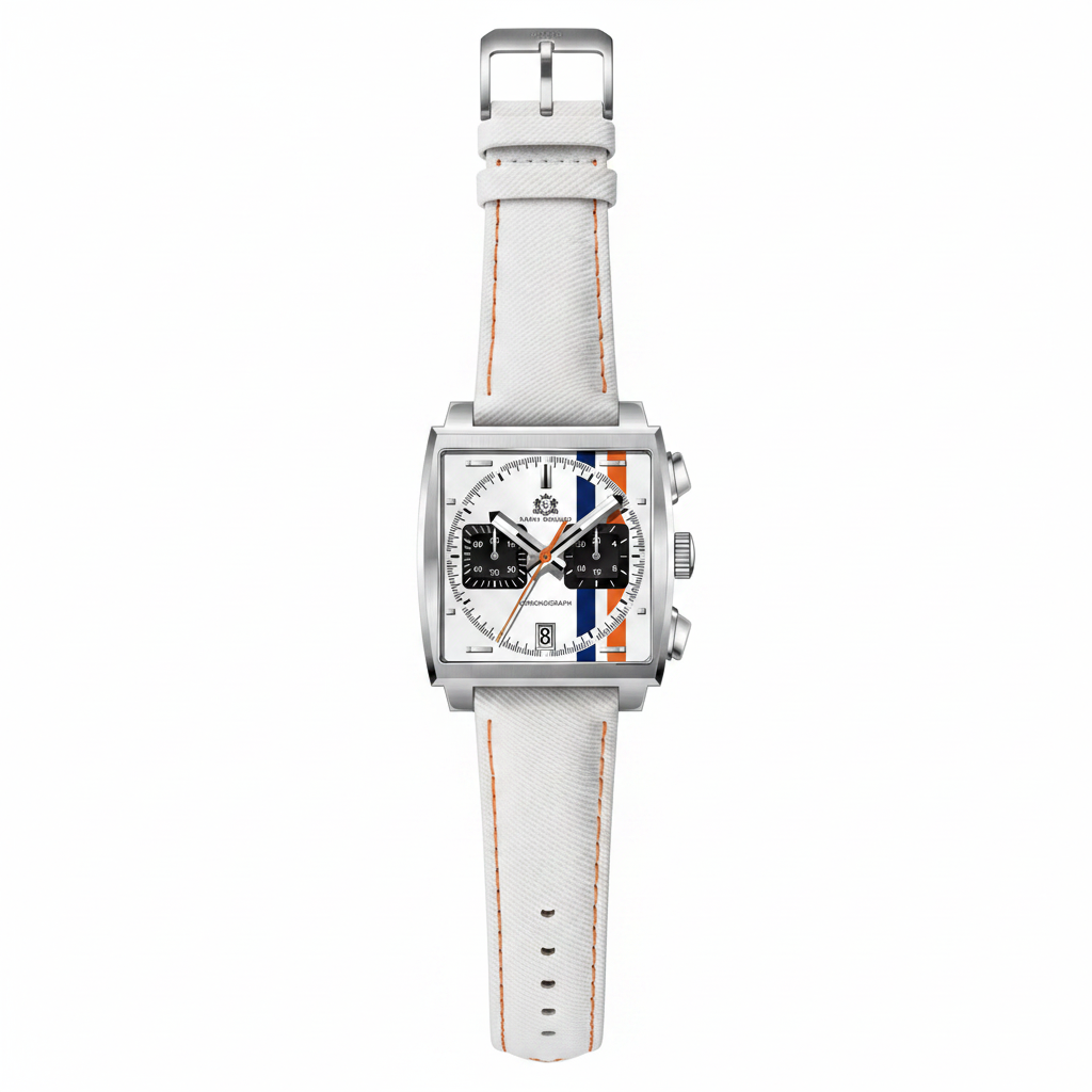 Monte Carlo — White Racing / Canvas Strap