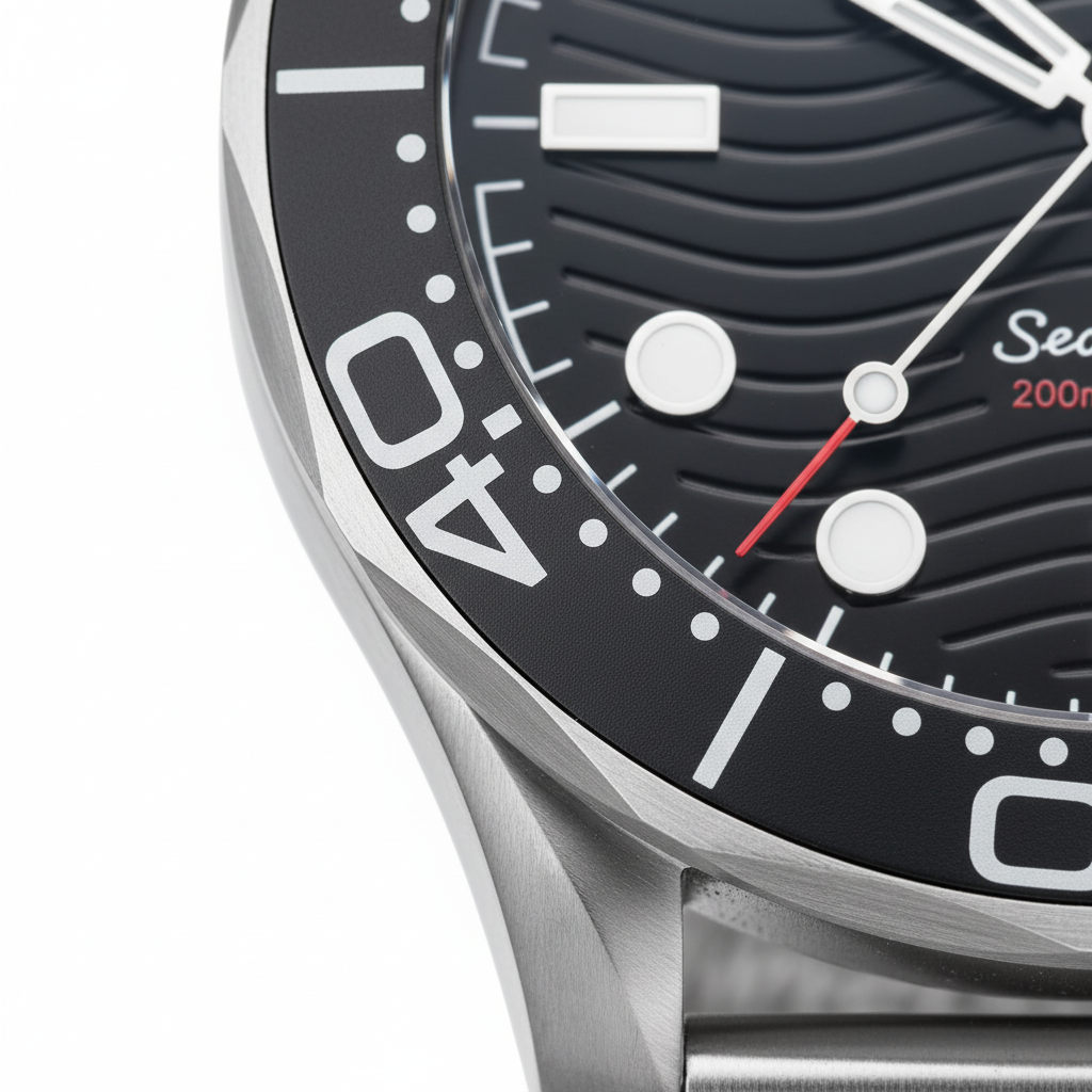 DIVER 007 — Mesh Black Wave / Enamel Wave Dial