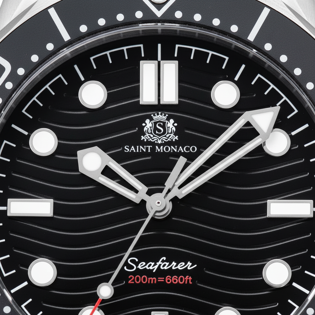 DIVER 007 — Nylon Black Wave / NATO Strap