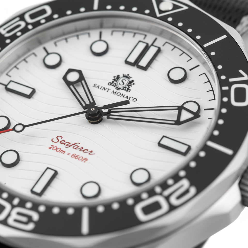 DIVER 007 — Nylon White Wave / NATO Strap
